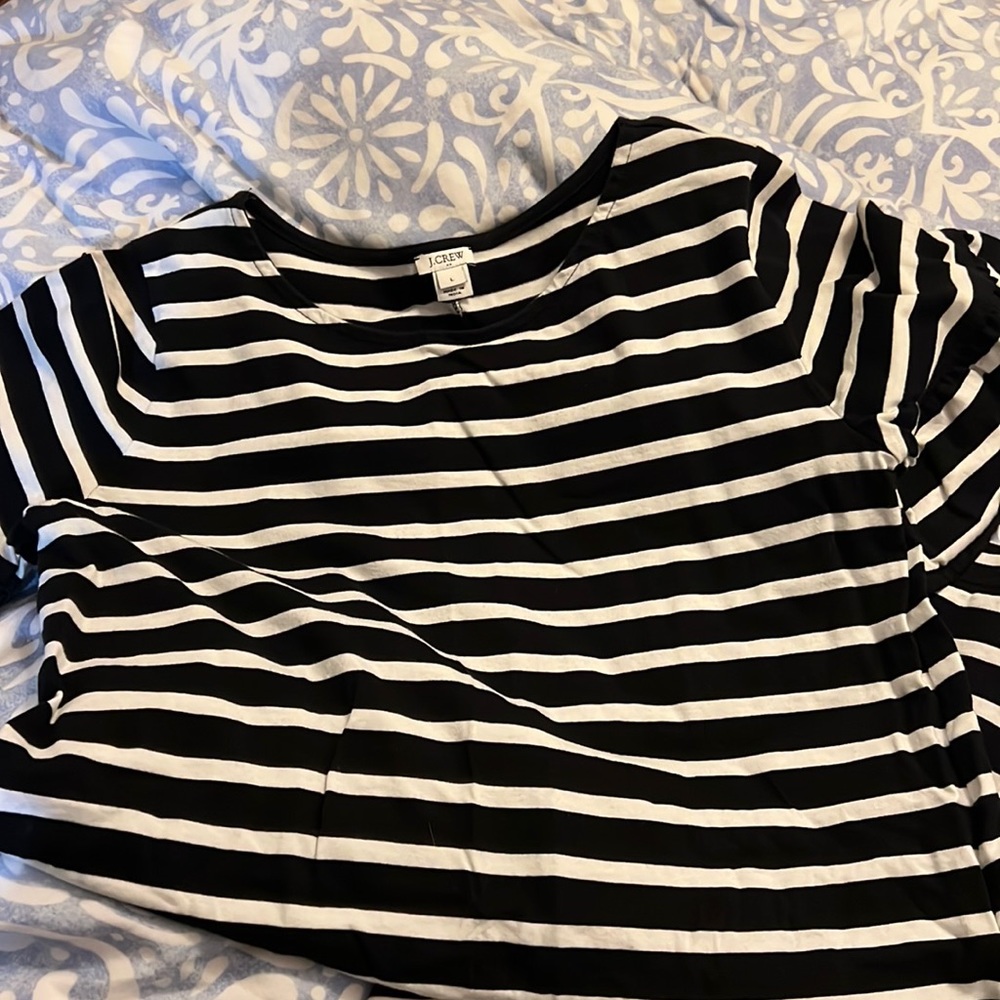 Short ruffle sleeved jcrew tee shirt dress
